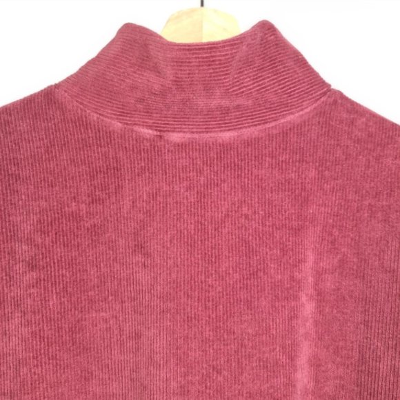 Lands' End Long Sleeve 1/4 Zip Pullover Corduroy Ribbed Sweater Size Large - Picture 4 of 7